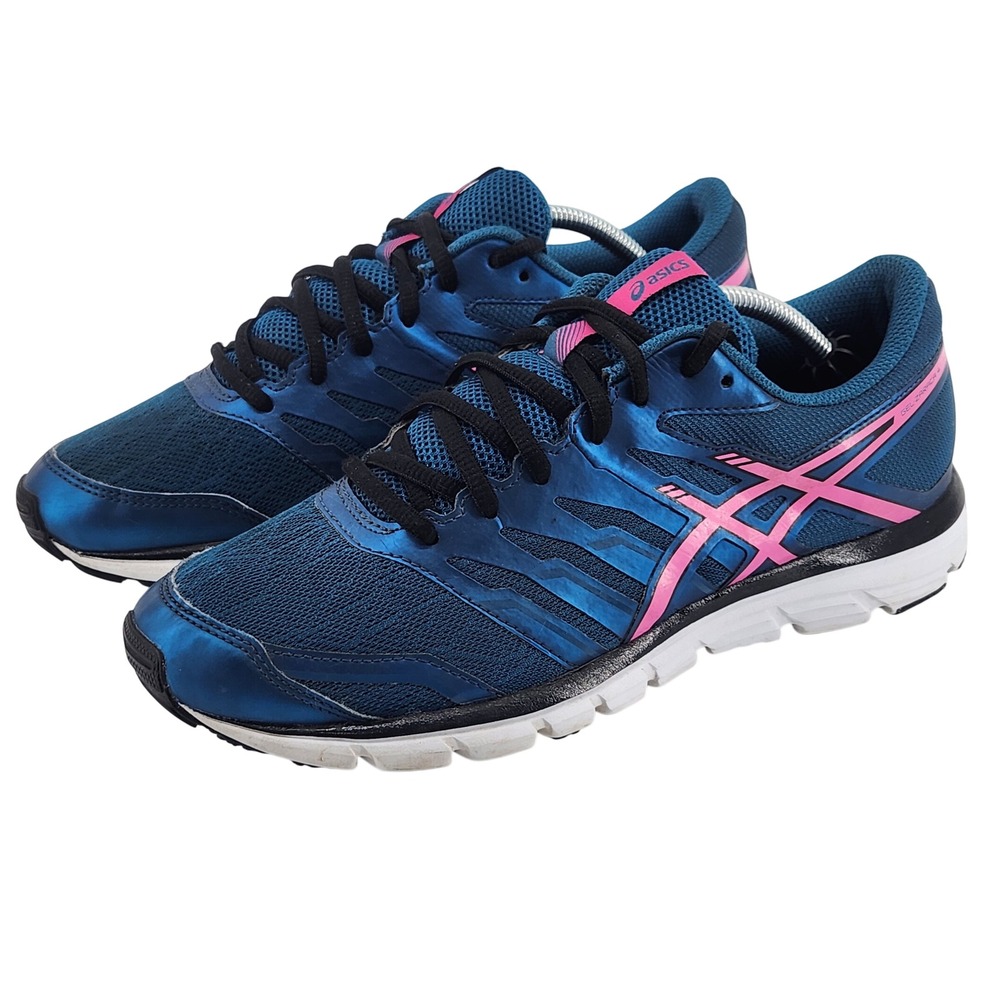 Asics‎ Gel-Zaraca 4 Running Shoes Womens 8.5 Blue Pink T5K8N Sneakers Athletic
